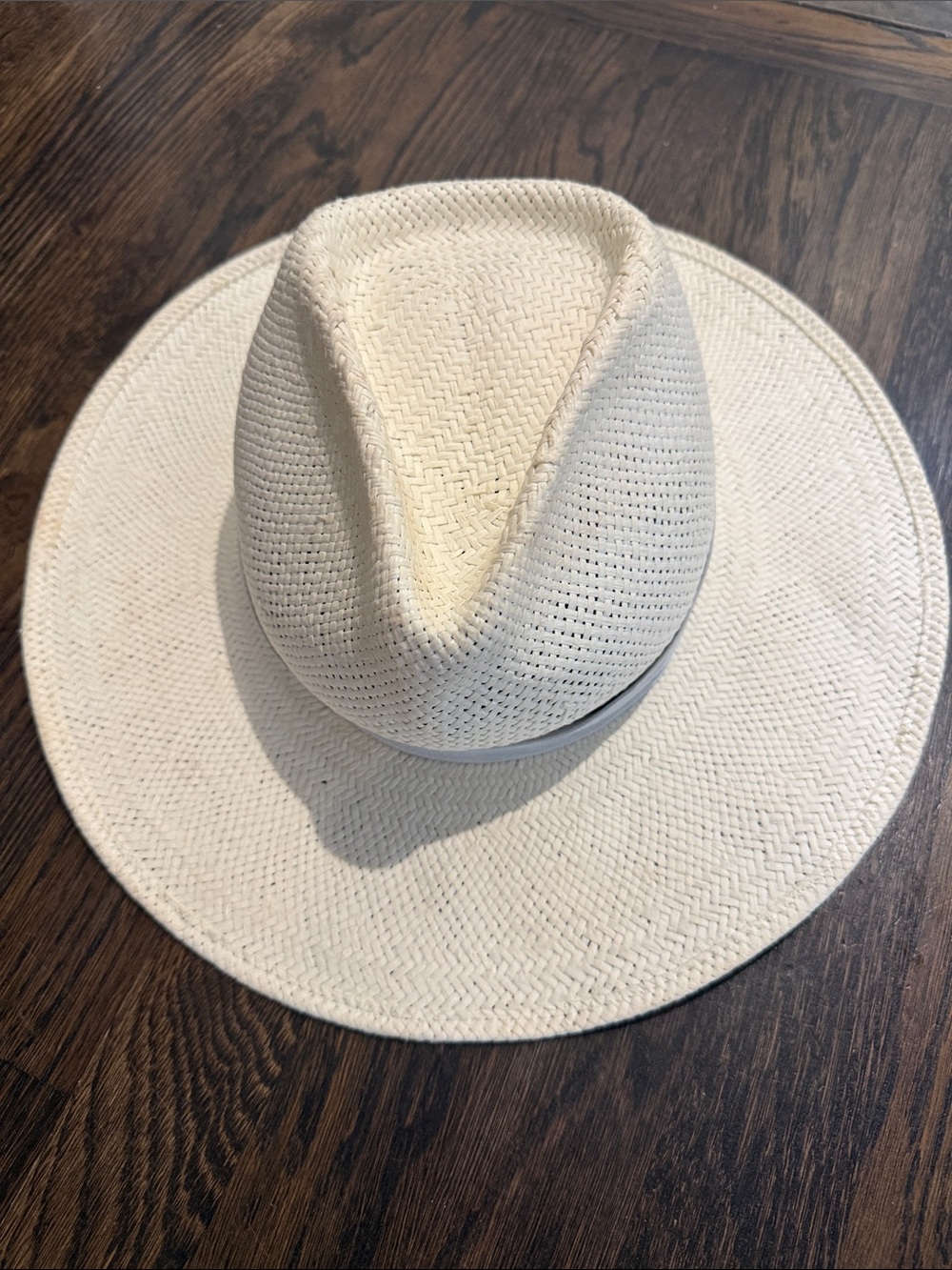 Janessa Leone Wide-Brim Straw Fedora - Cream